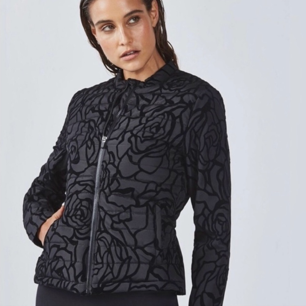 Fabletics Paola Black Rose Jacket - image 2